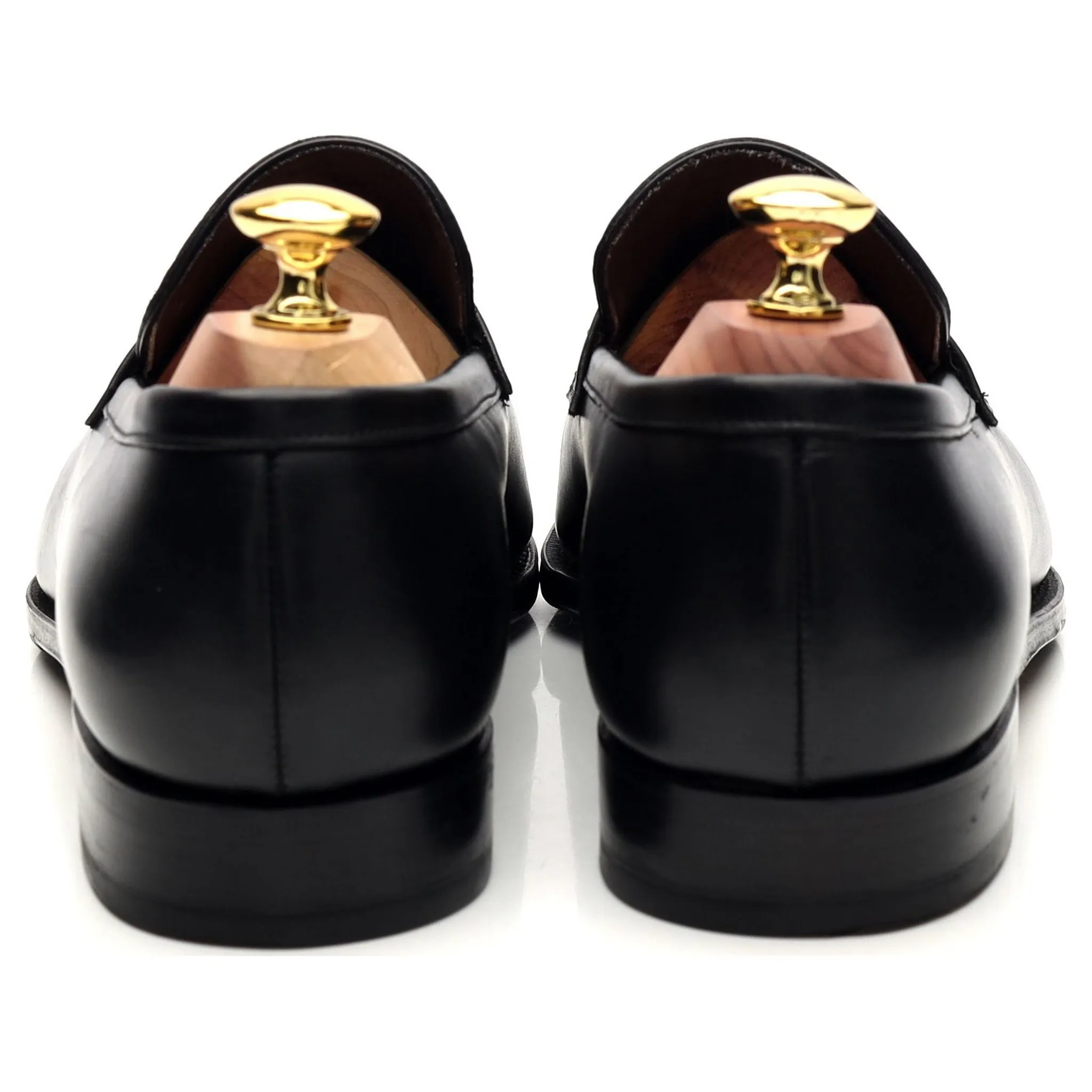 '10082' Black Leather Loafers UK 7.5 EE