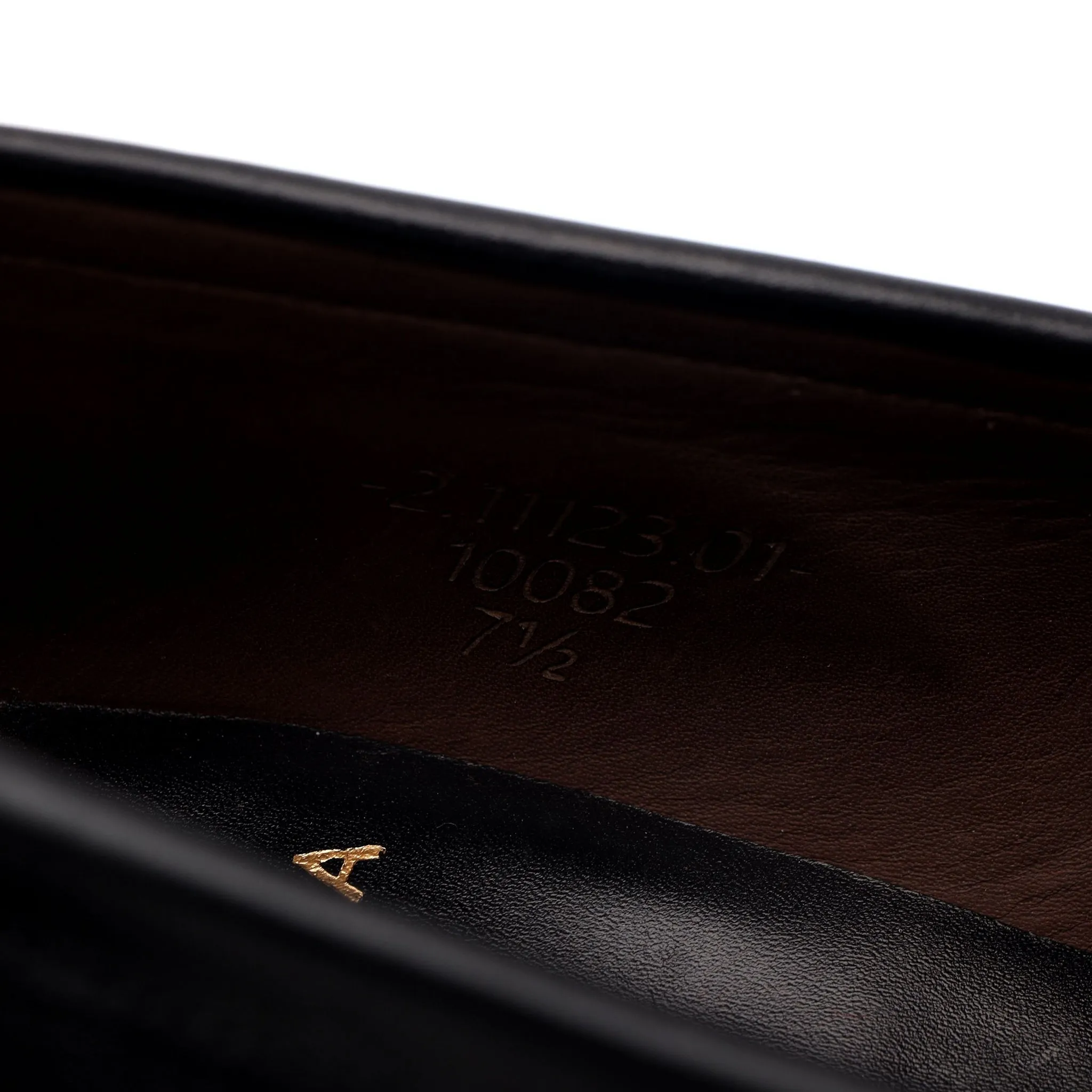 '10082' Black Leather Loafers UK 7.5 EE