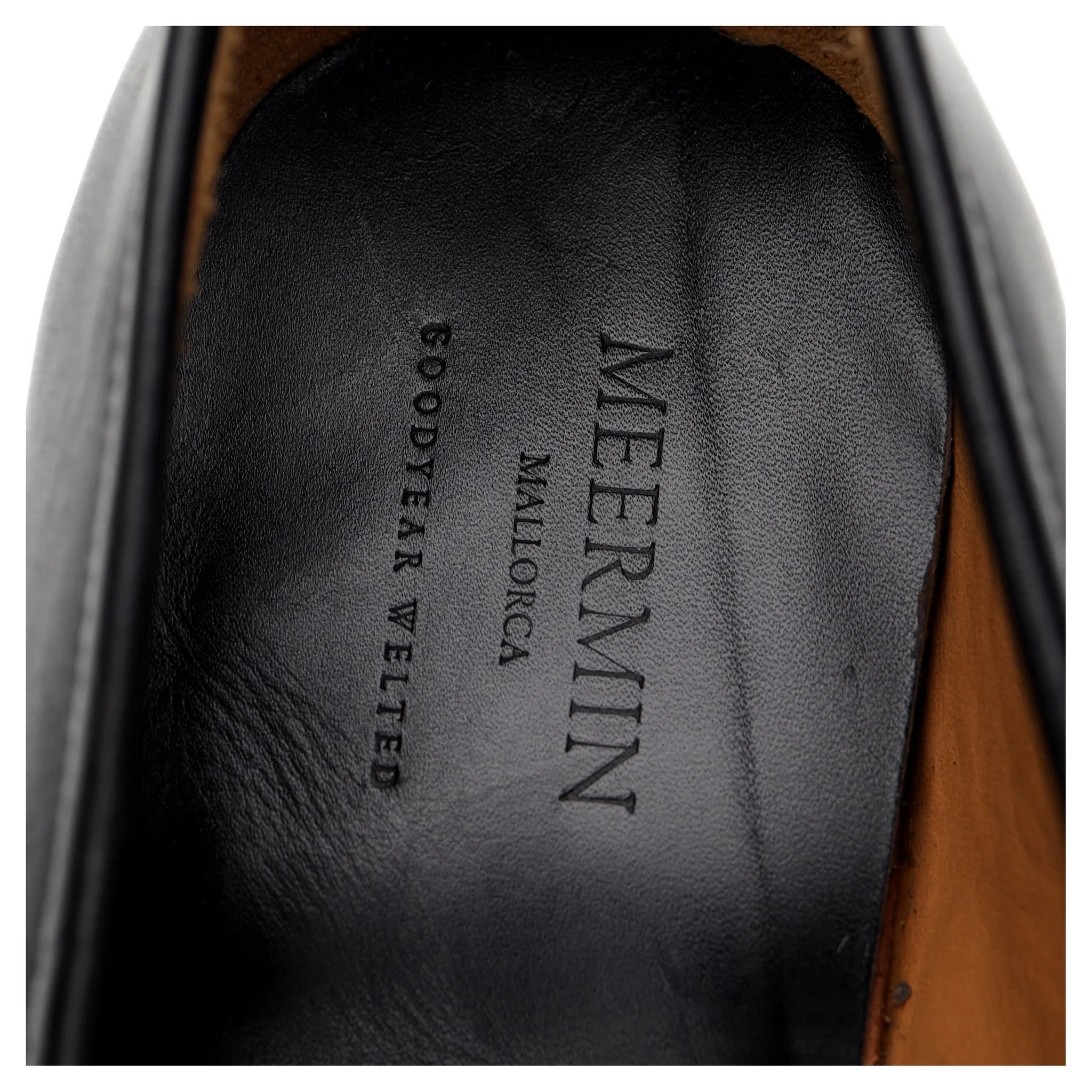 '101330' Black Leather Loafers UK 8