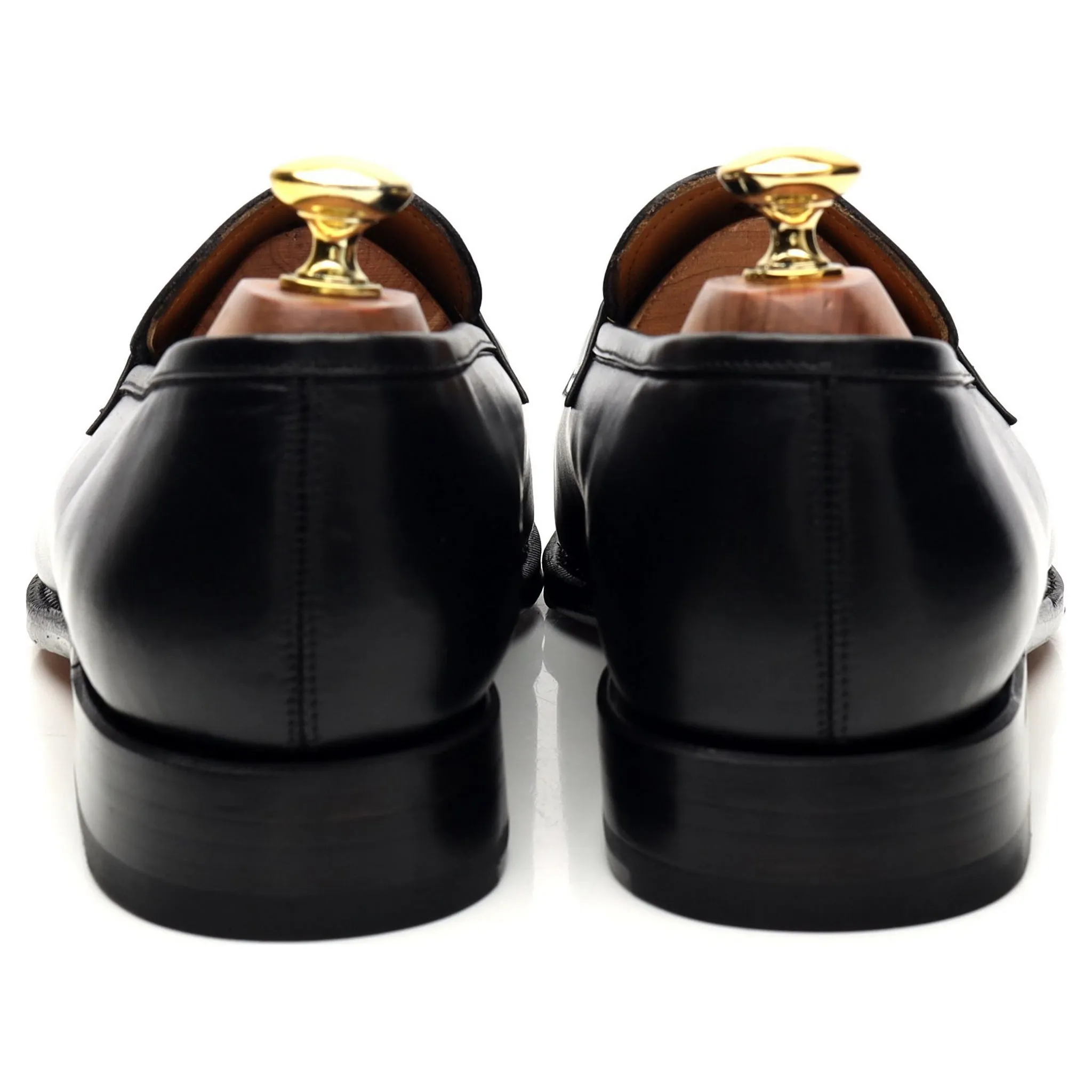 '101330' Black Leather Loafers UK 8