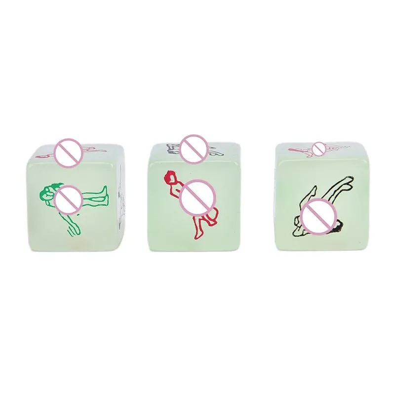 13530 2b-02-06 Dados luminosos eróticos de 6 lados para parejas