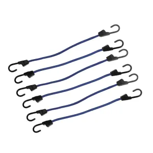 400mm Bungee Cords 6pk 140821