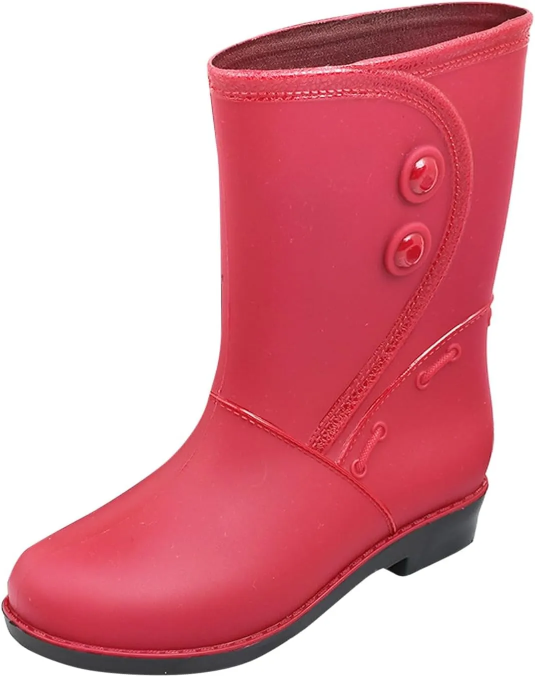 AMDBEL Womens Rain Boots Tall, Womens Rain Boots Mid Calf Rubber Waterproof Lightweight Non Slip Comfortable Garden Boots Outdoor Work Boots