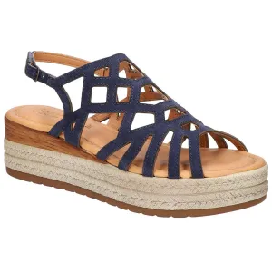 Bella Vita Womens Zip Italy Leather Espadrilles Wedge Sandals