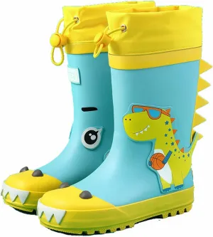 Big Boys Rain Boots Spac Toddler Kids Rain Boots Waterproo Rubber Boots For Girls Boys With Astronaut Patterns