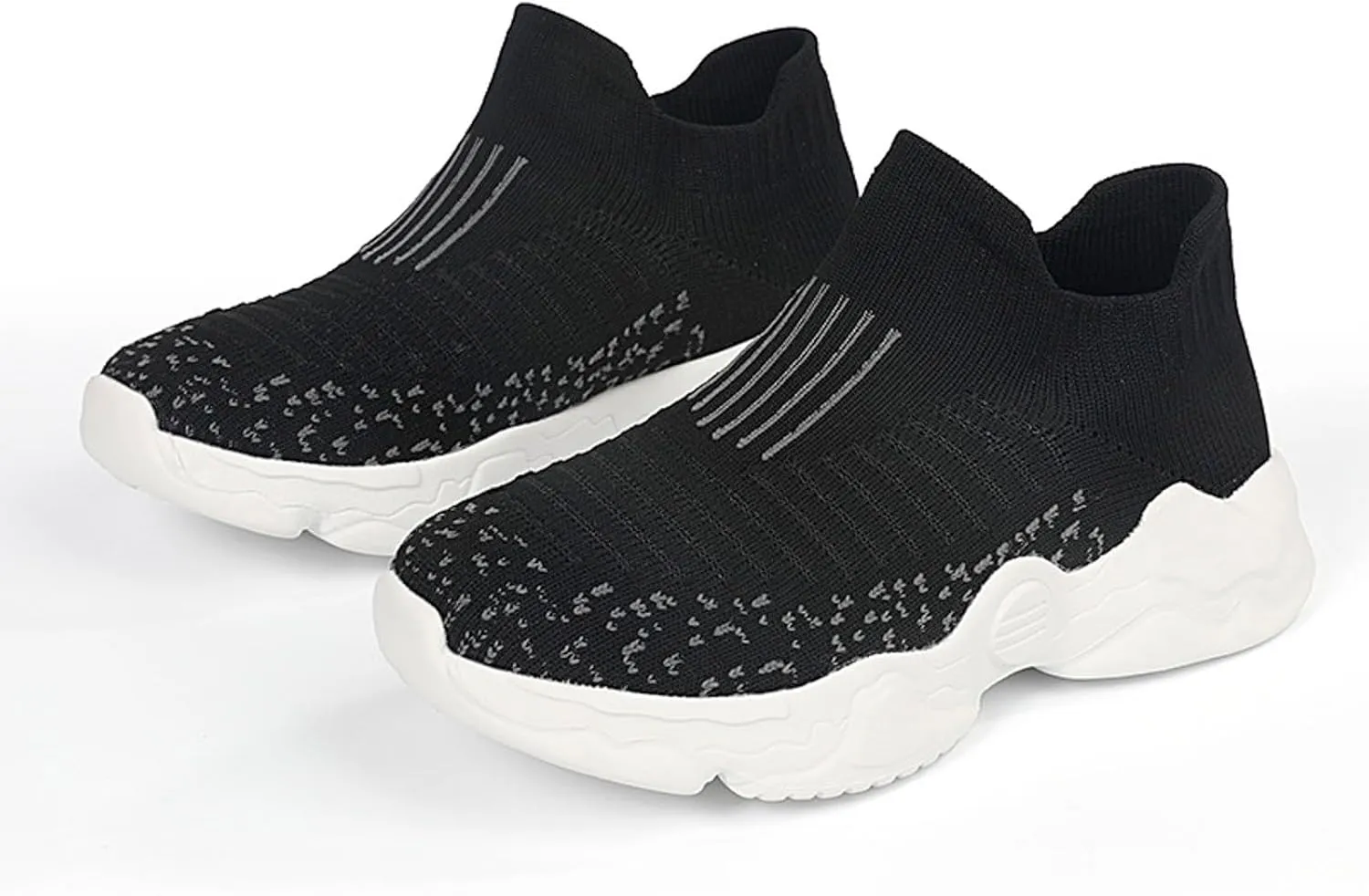 Boys Girls Walking Shoes Mesh Breathable Slip on Sneakers Toddler Wide First Walking Barefoot Shoes Non-Slip Soft Sole