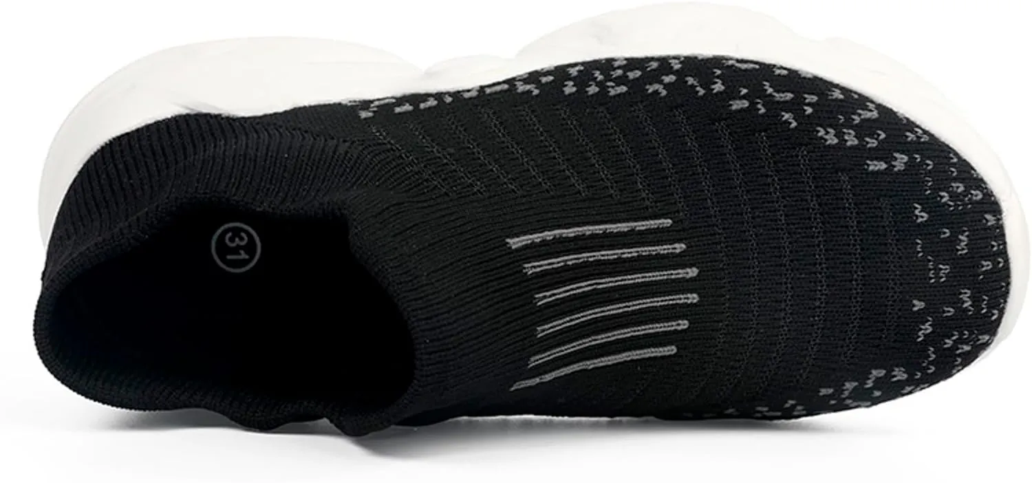 Boys Girls Walking Shoes Mesh Breathable Slip on Sneakers Toddler Wide First Walking Barefoot Shoes Non-Slip Soft Sole