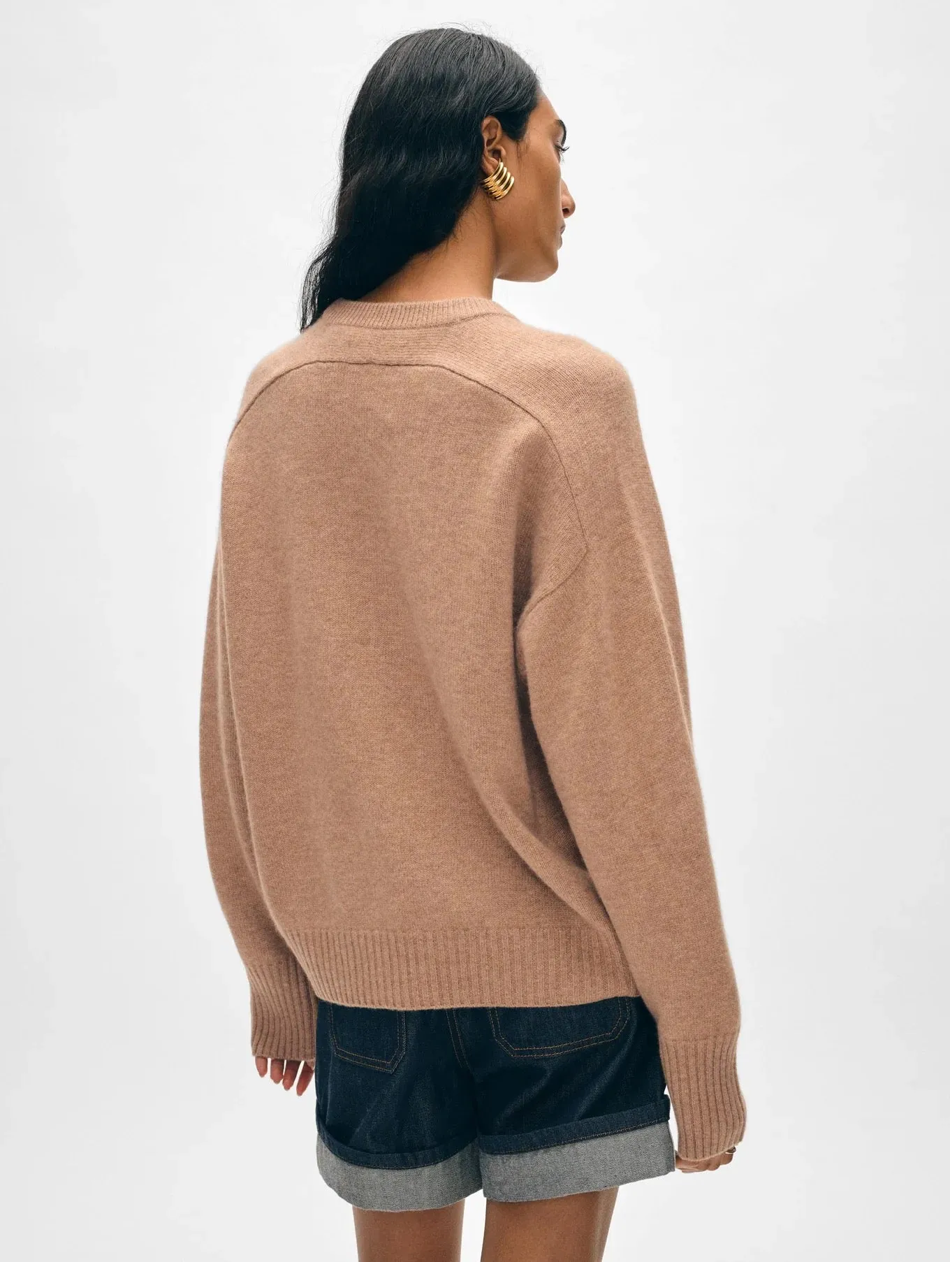 Cashmere Floral Crewneck Sweater