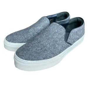 CELINE Slip On Sneakers Wool Heather Grey, Size 40