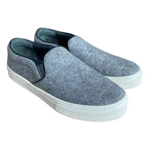 CELINE Slip On Sneakers Wool Heather Grey, Size 40