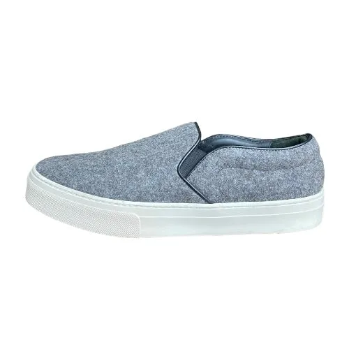 CELINE Slip On Sneakers Wool Heather Grey, Size 40
