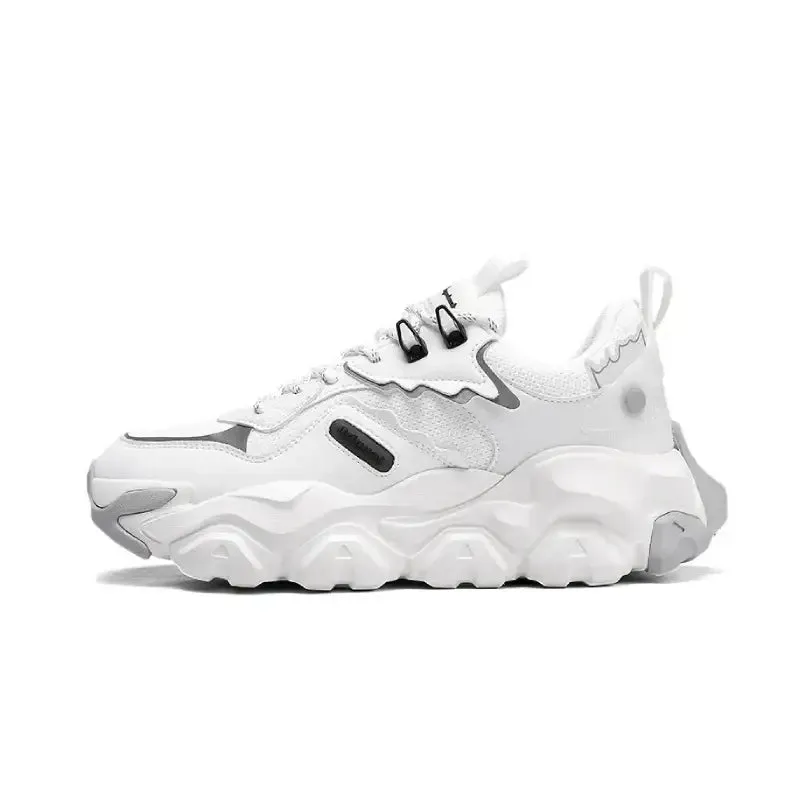 Chunky PU Non Slip Lace Up Sneakers