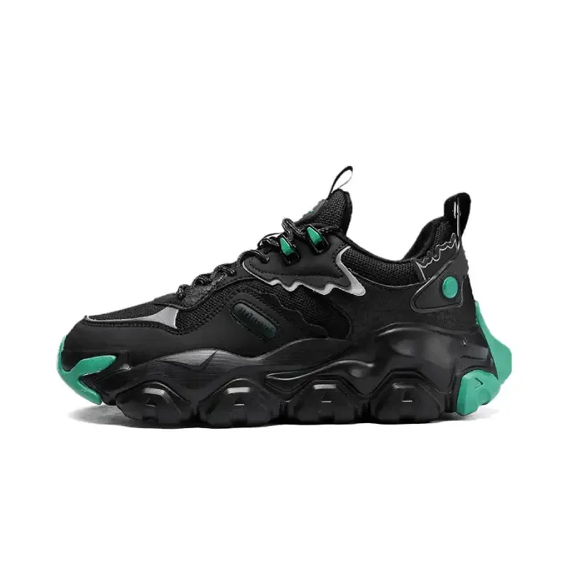 Chunky PU Non Slip Lace Up Sneakers