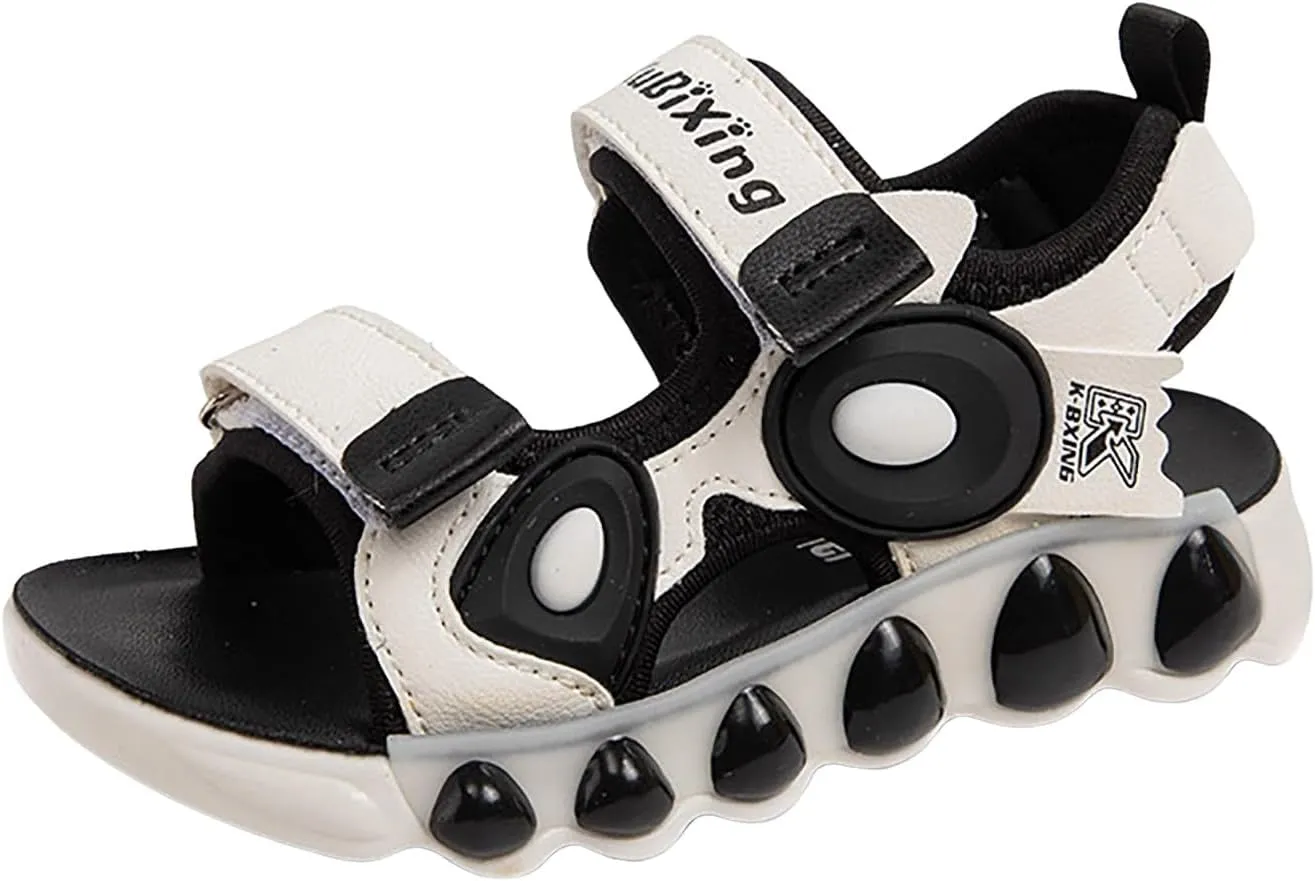 Comfortable Slip-On Kids Sandals Girls Sandals Comfortable Soft Sole Open Toe Fashionable Thick Sole Beach Outdoor Walking Beach Shower Shoes for Boys Girls