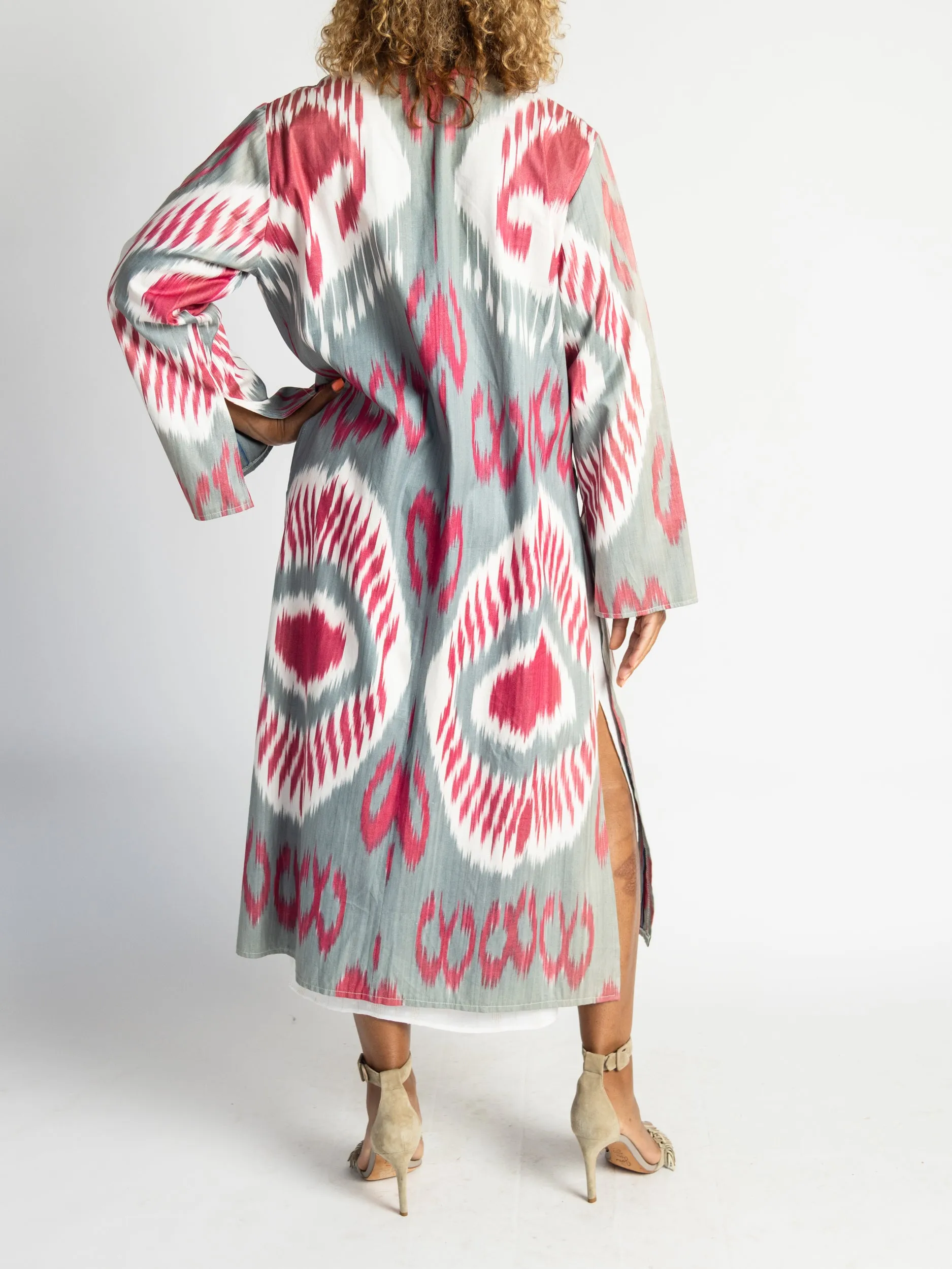 Cotton Crimson Slate Caftan