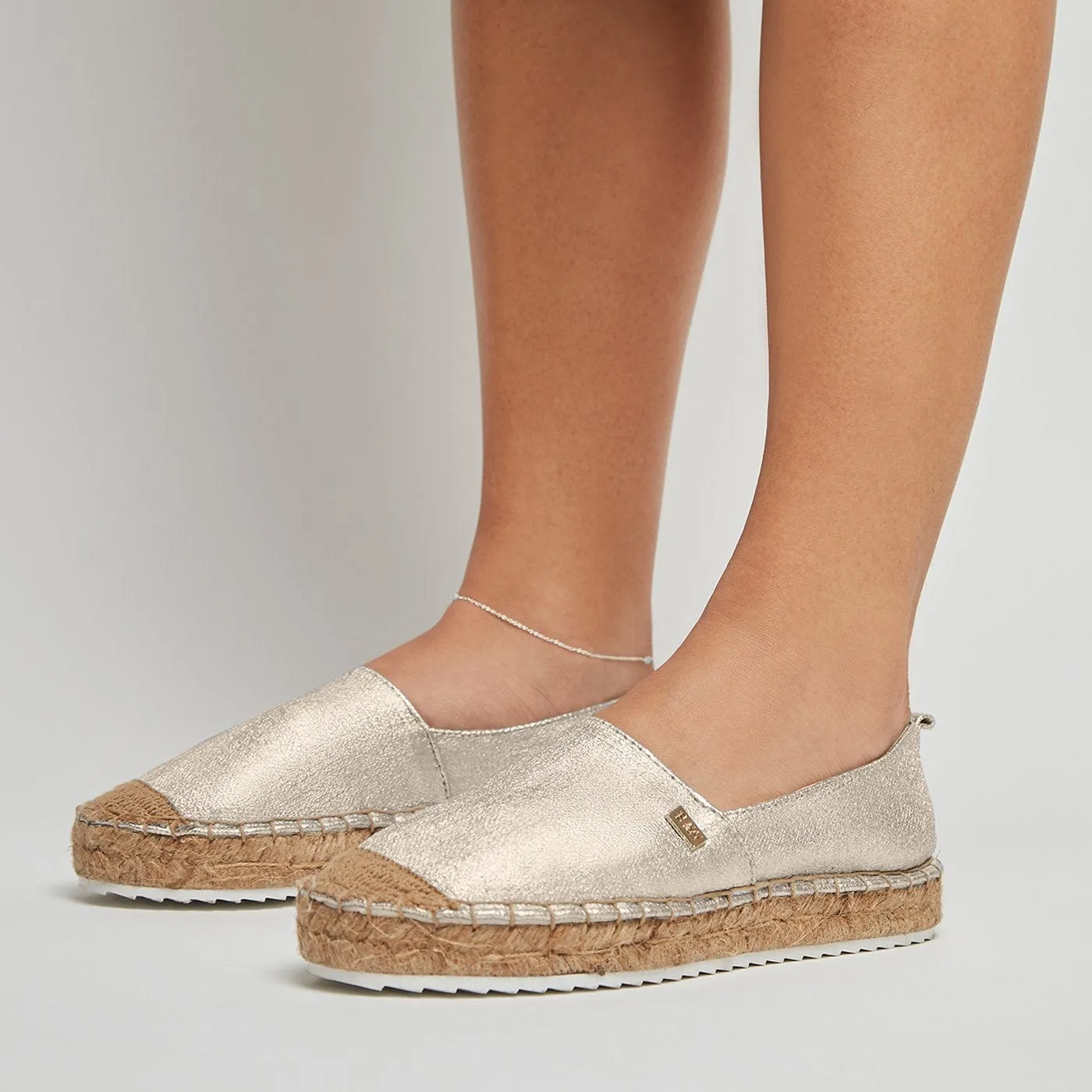 Espadrilles Creta Metal Gold