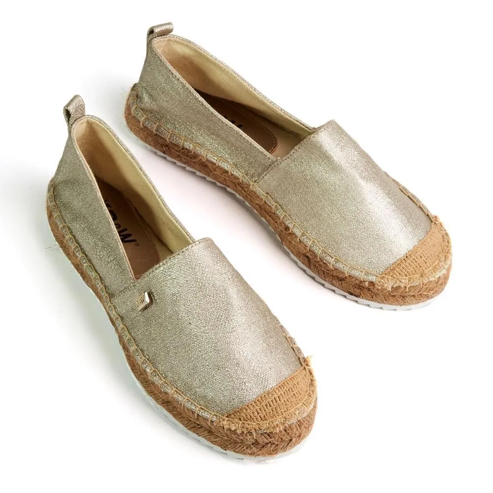 Espadrilles Creta Metal Gold