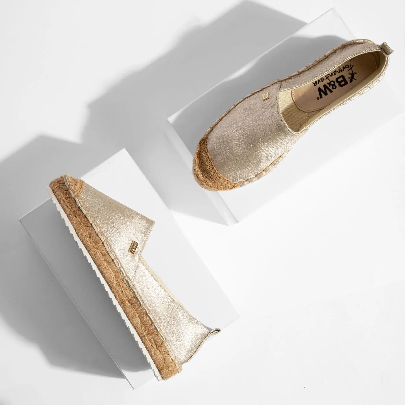 Espadrilles Creta Metal Gold