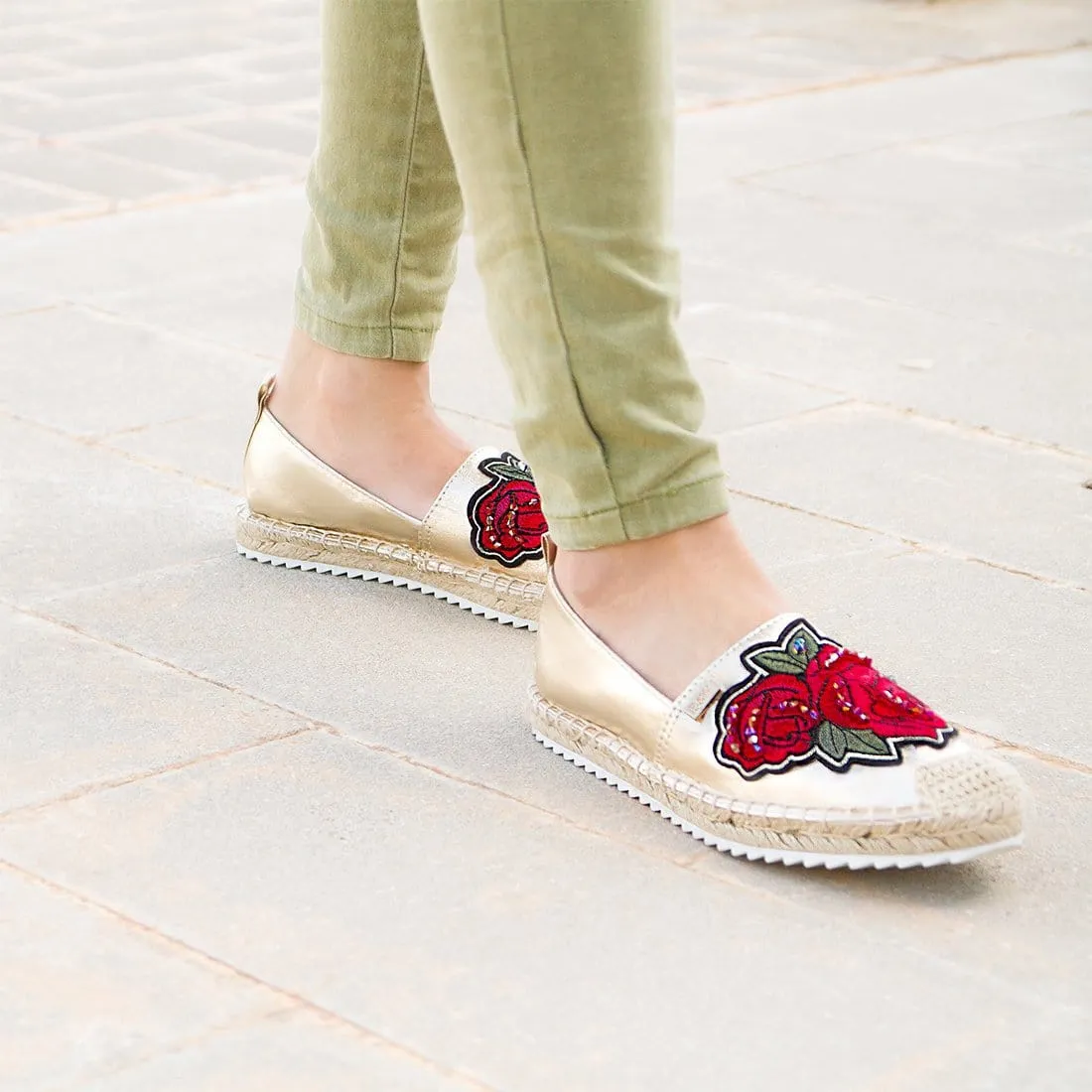 Espadrilles Creta Metal Platinum