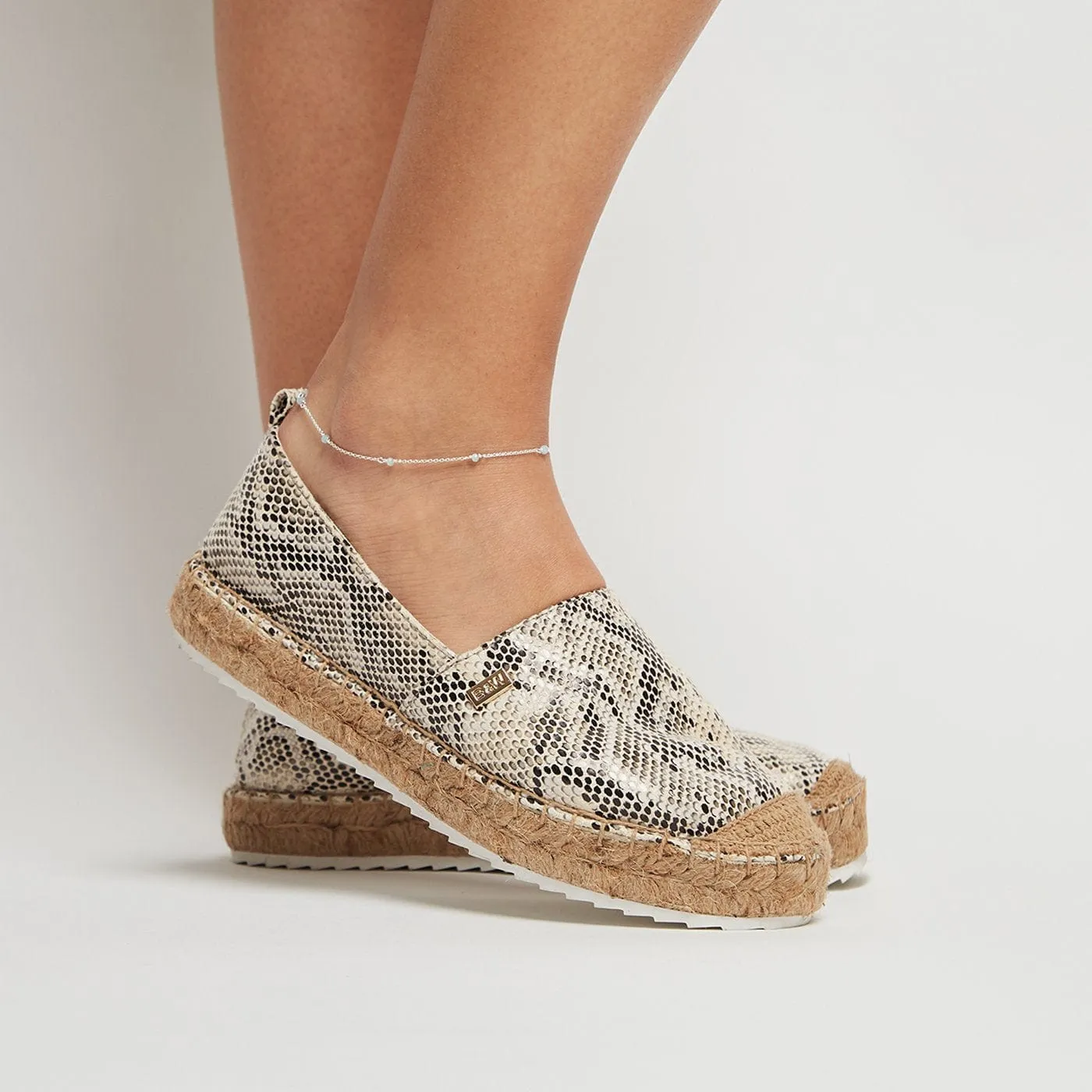 Espadrilles Creta Snake Beige