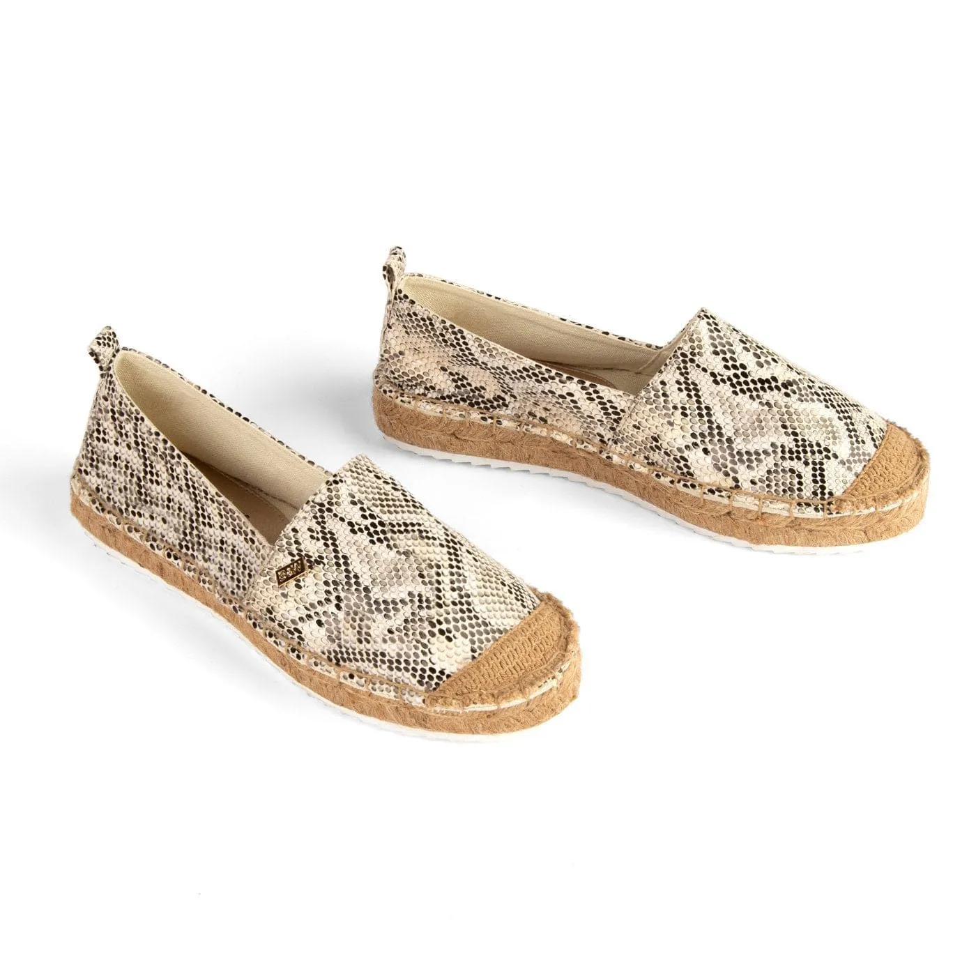 Espadrilles Creta Snake Beige