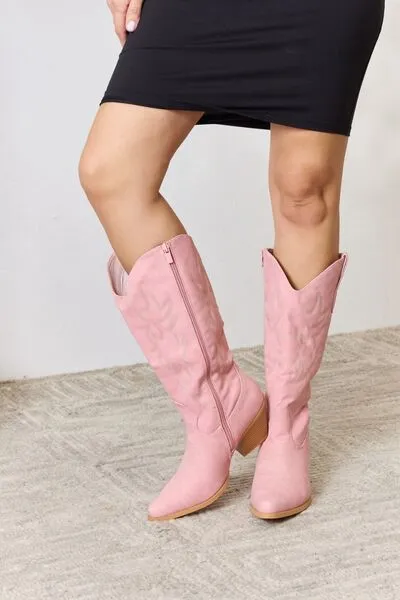 Forever Link Pink Knee High Cowgirl Boots