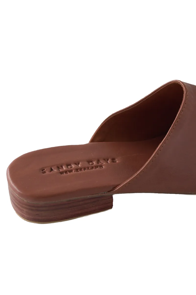 Georgie Slides Tan - CLOSING DOWN SALE 50% OFF