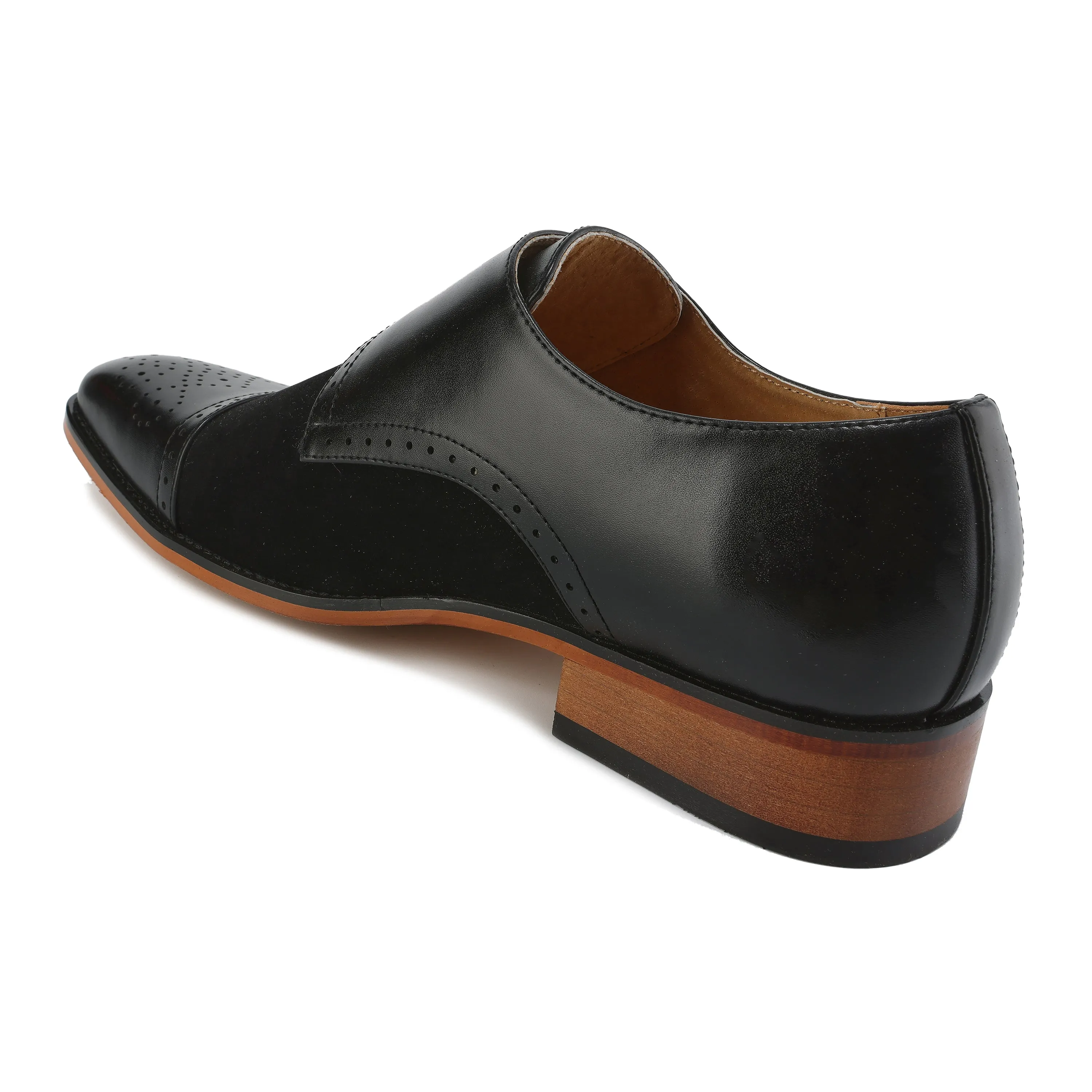 Gino Vitale Men's Double Monk Strap Two-Tone Loafer