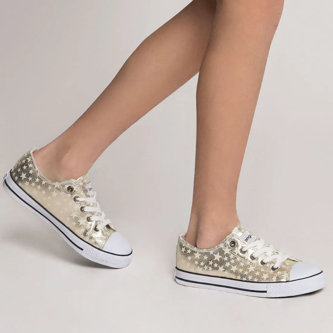 Girl's Platinum Star Sneakers