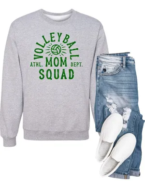 (Green Print) Mom Squad Volleyball Ath Department