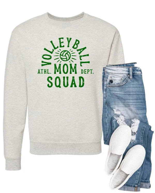 (Green Print) Mom Squad Volleyball Ath Department