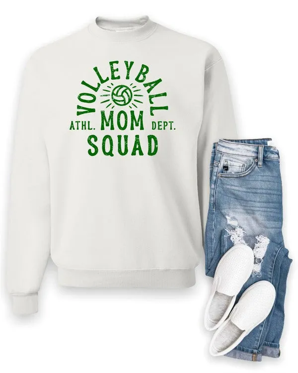 (Green Print) Mom Squad Volleyball Ath Department