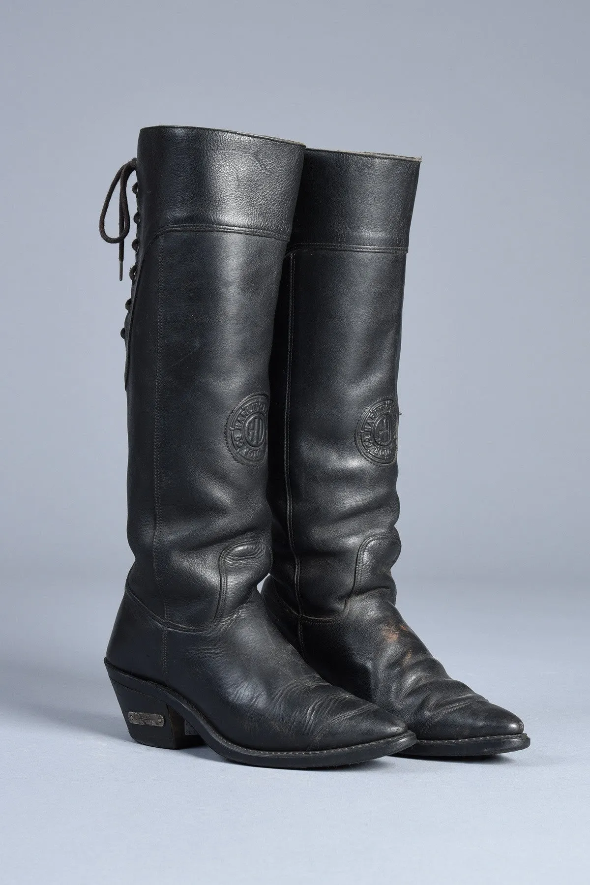 Harley Davidson Corseted Lace Up Motorcycle Boots