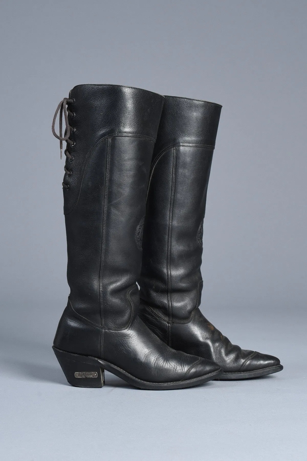 Harley Davidson Corseted Lace Up Motorcycle Boots