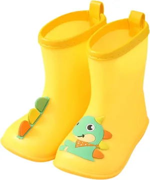 IWIHMIV Babys Rain Boots Children Waterproof Shoes Rain Boots for Kids Girls Dinosaur Rain Boots for Boys Toddler