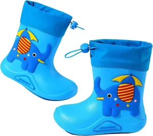 IWIHMIV Toddler Dinosaur Rain Boots Lightweight Waterproof Rainboots Outdoor Boys And Girls Water Shoes Non-Slip Rain Boots