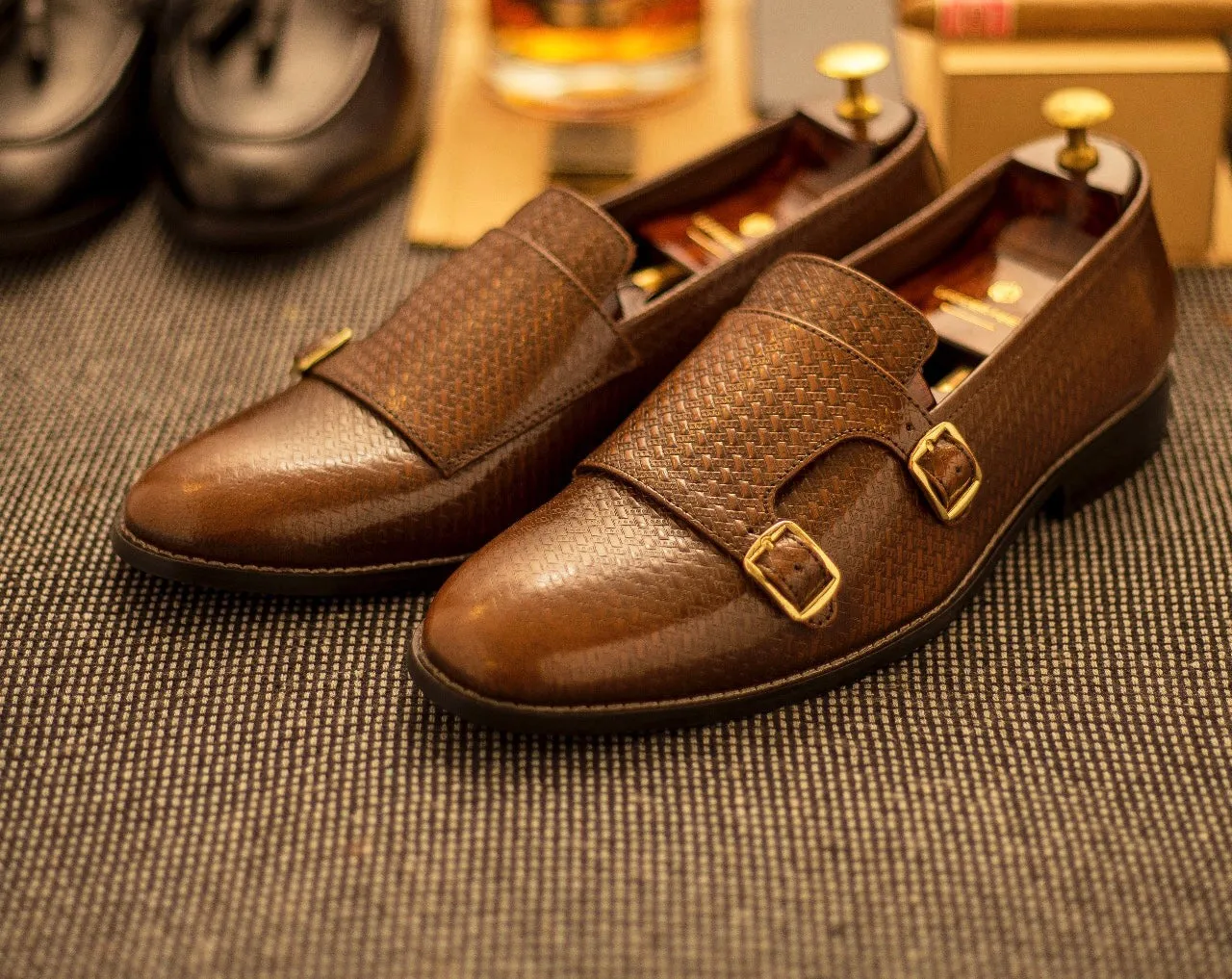 Jacob Monk Straps - Printed Cognac