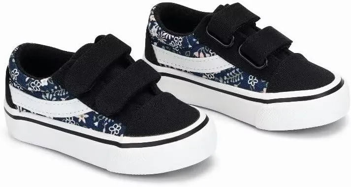 JUDIS Kids Canvas Shoes Dual Adjustable Hook and Loop Casual Sneakers Boys and Girls Fashion Shoes
