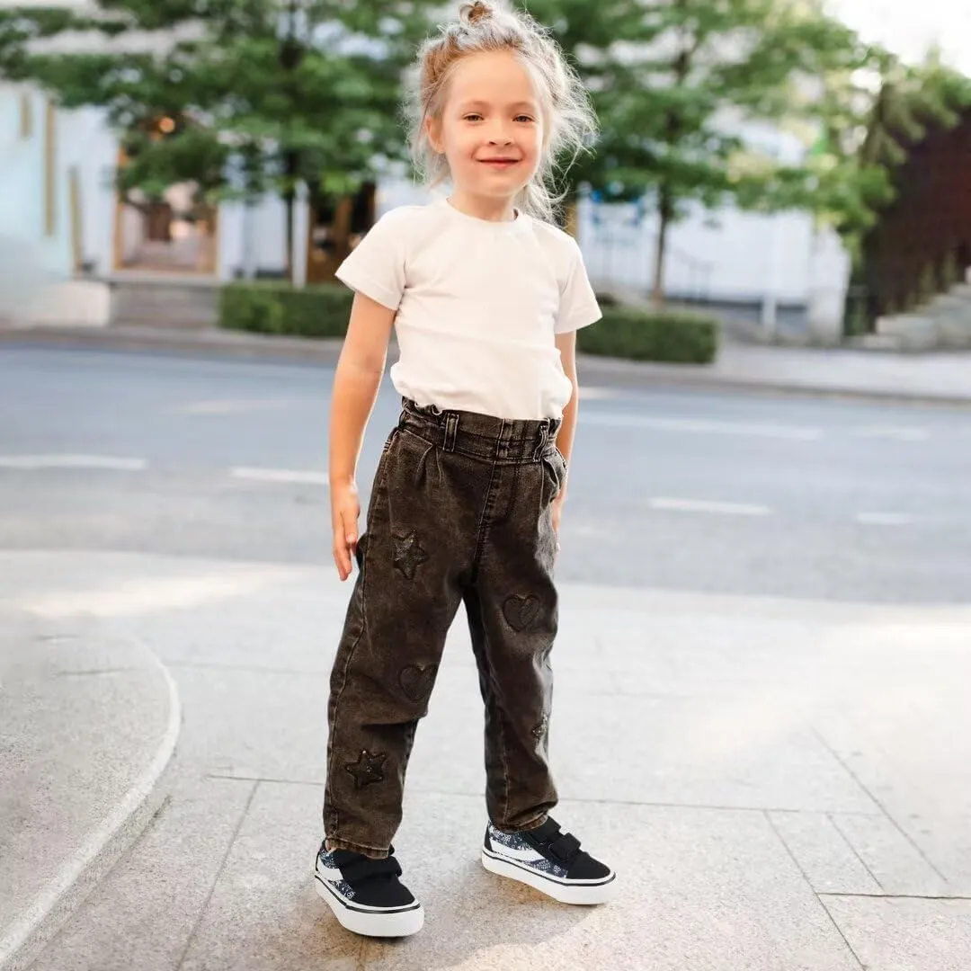 JUDIS Kids Canvas Shoes Dual Adjustable Hook and Loop Casual Sneakers Boys and Girls Fashion Shoes