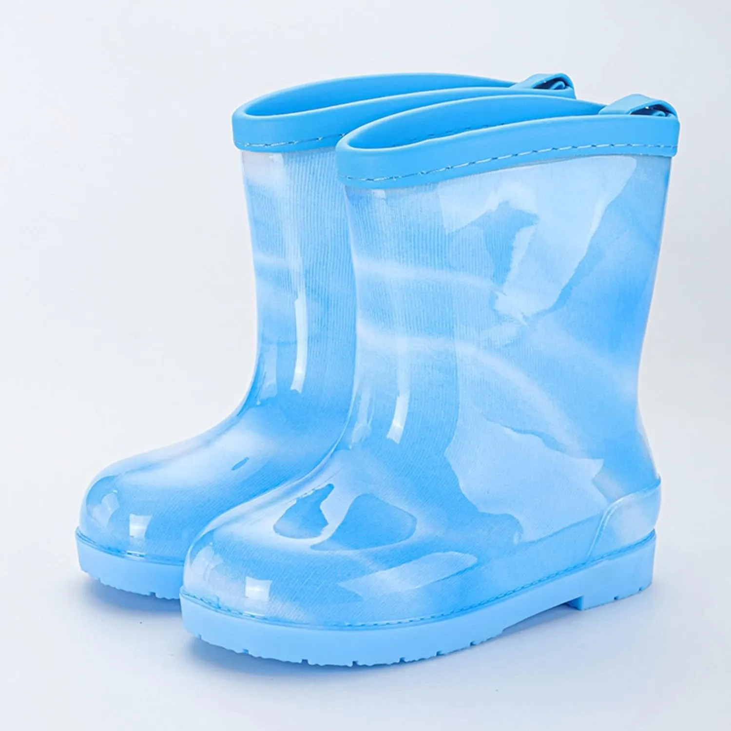 Kids Bow Rain Boots for Girls Toddler Waterproof Rubber Cute Rainbow Rain Shoes Lightweight Anti Slip Garden Boots
