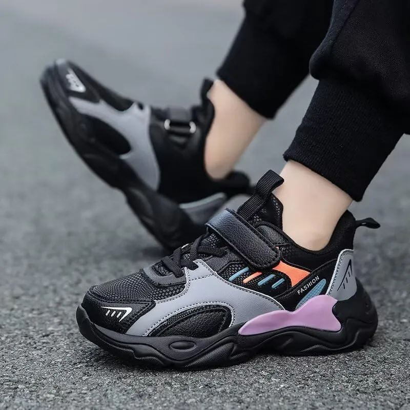 Kids Boy Fashion Comfortable Sport Sneakers for Outdoor Running Walking Cycling Hiking
