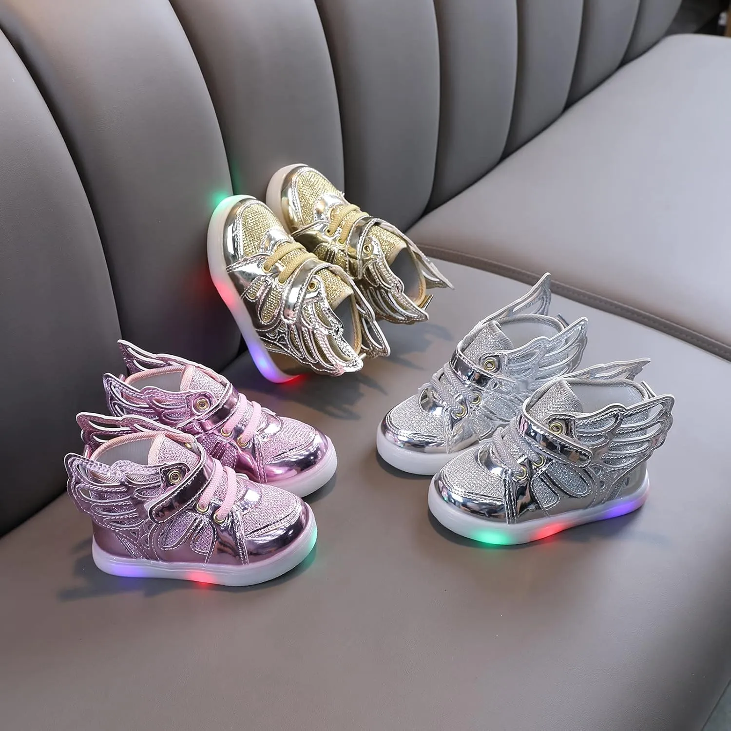 Kids Light Up Shoes for Boys Girls Toddler Sneakers USB Rechargeable Best Gift for Birthday Halloween Christmas