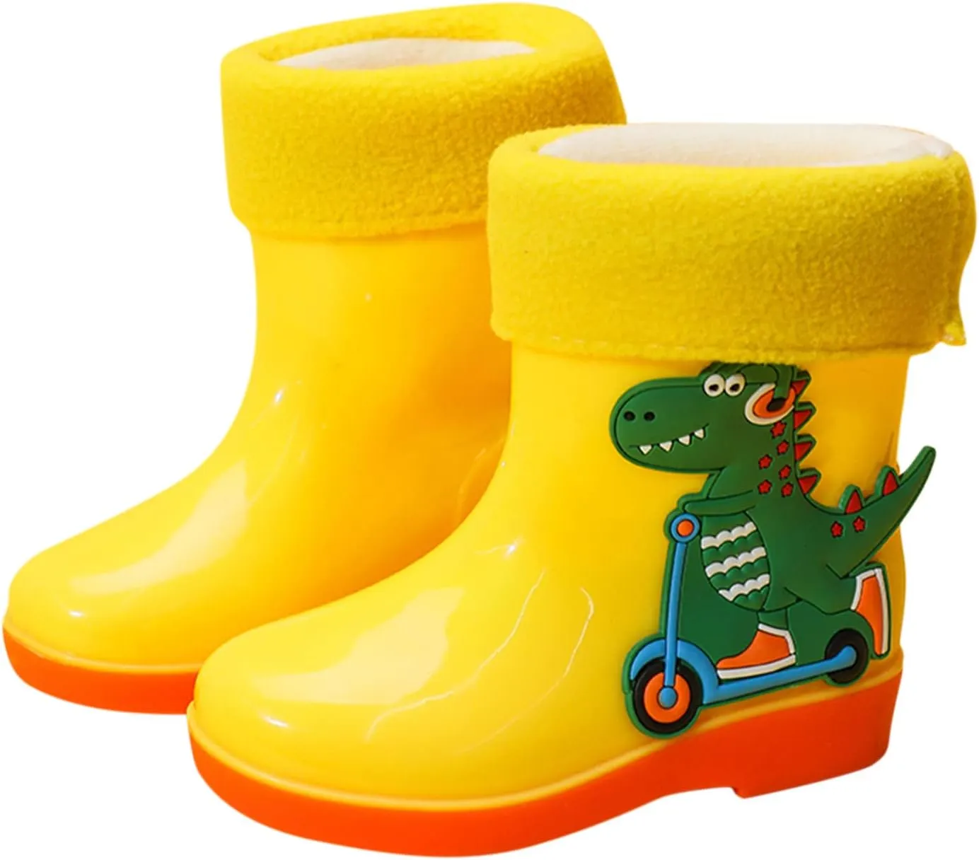 Kids Rain Boots for Girls Boys Toddler Waterproof Rubber Cute Dinosaur Mud Rubber Boots Winter Warm Toddler Boy Shoes