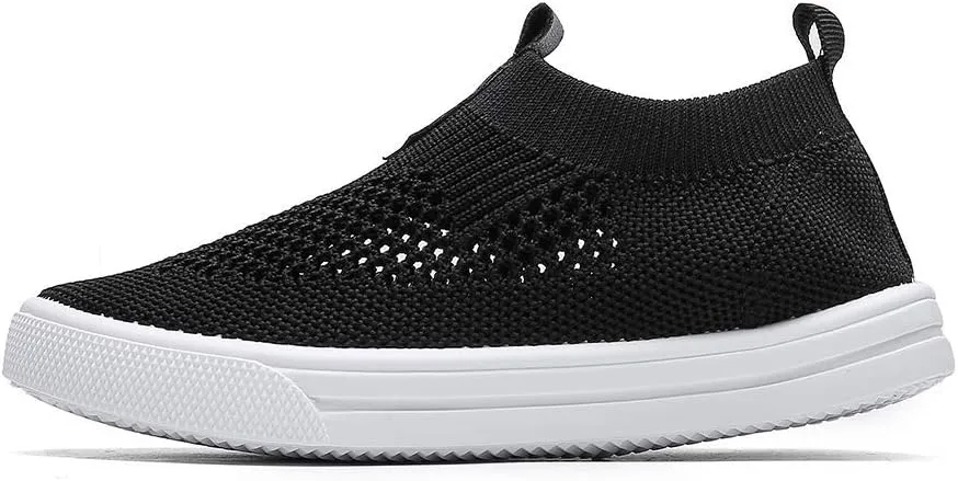 Kids Slip on Sneakers Breathable Flat Shoes for Running Walking Cycling(Toddler/Little Kid)