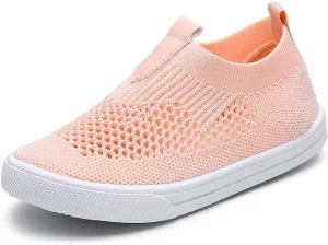 Kids Slip on Sneakers Breathable Flat Shoes for Running Walking Cycling(Toddler/Little Kid)