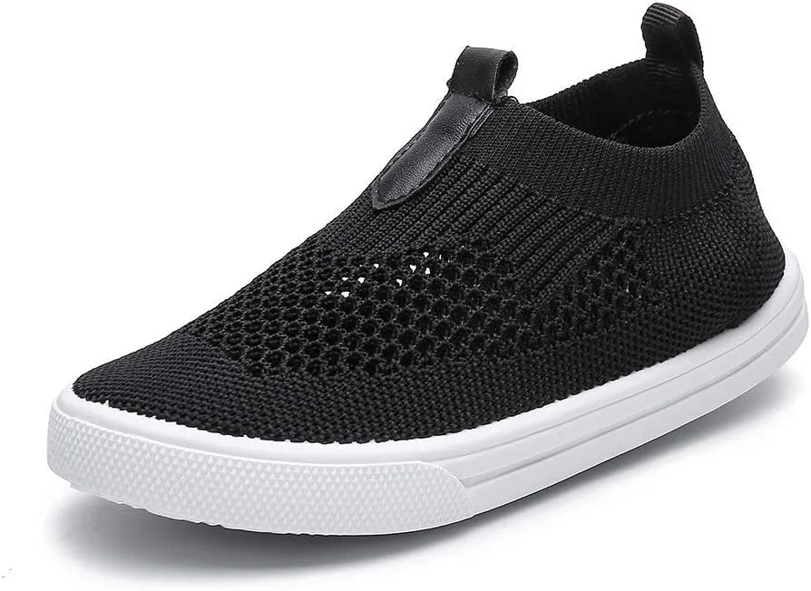 Kids Slip on Sneakers Breathable Flat Shoes for Running Walking Cycling(Toddler/Little Kid)
