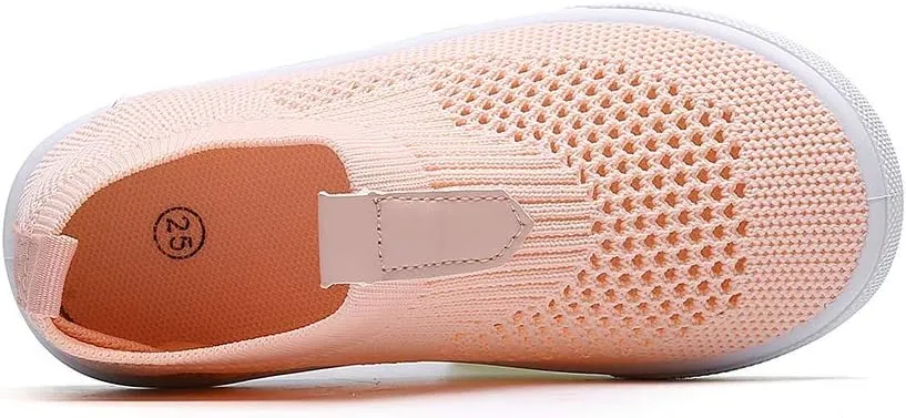 Kids Slip on Sneakers Breathable Flat Shoes for Running Walking Cycling(Toddler/Little Kid)