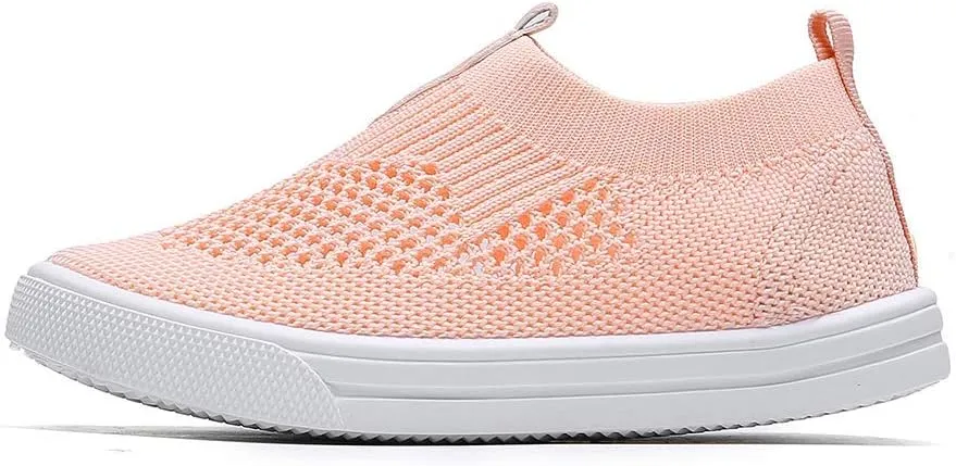 Kids Slip on Sneakers Breathable Flat Shoes for Running Walking Cycling(Toddler/Little Kid)