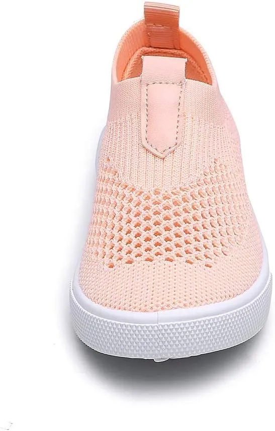 Kids Slip on Sneakers Breathable Flat Shoes for Running Walking Cycling(Toddler/Little Kid)