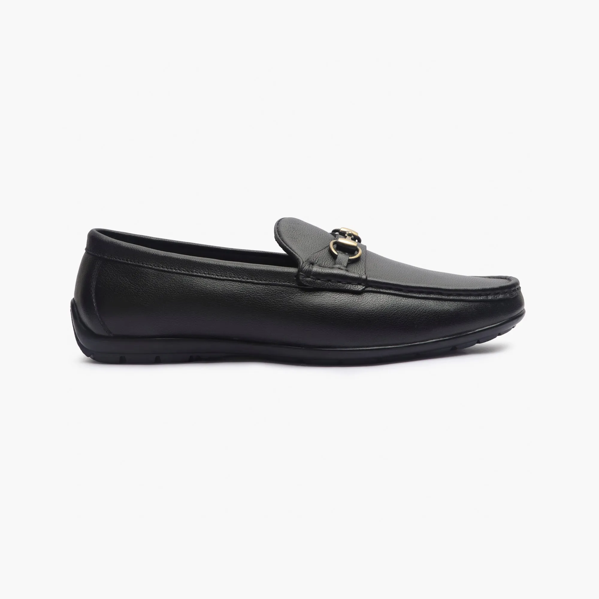 Leather Loafers with Buckle
